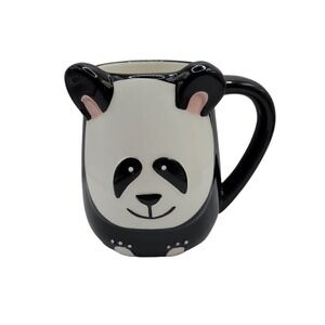 TAG Panda Bear 3D Black & White 12 oz Ceramic Coffee Mug Cup